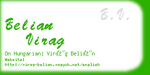 belian virag business card